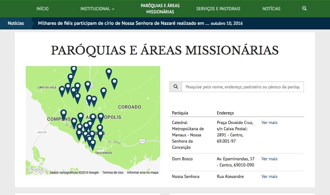 Pesquisa de Paróquias