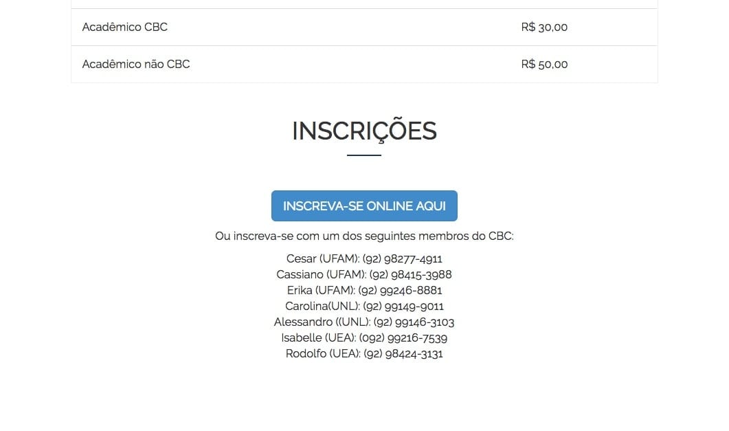 Inscrições