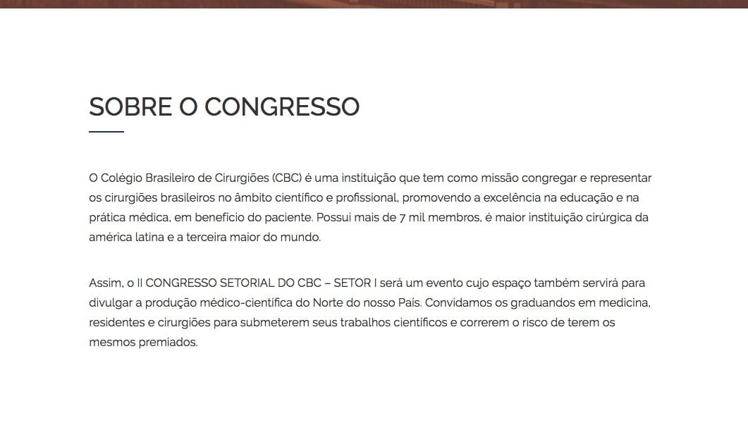 Sobre o congresso