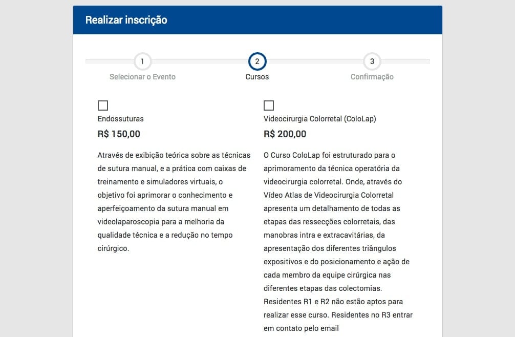 Seleção de Cursos