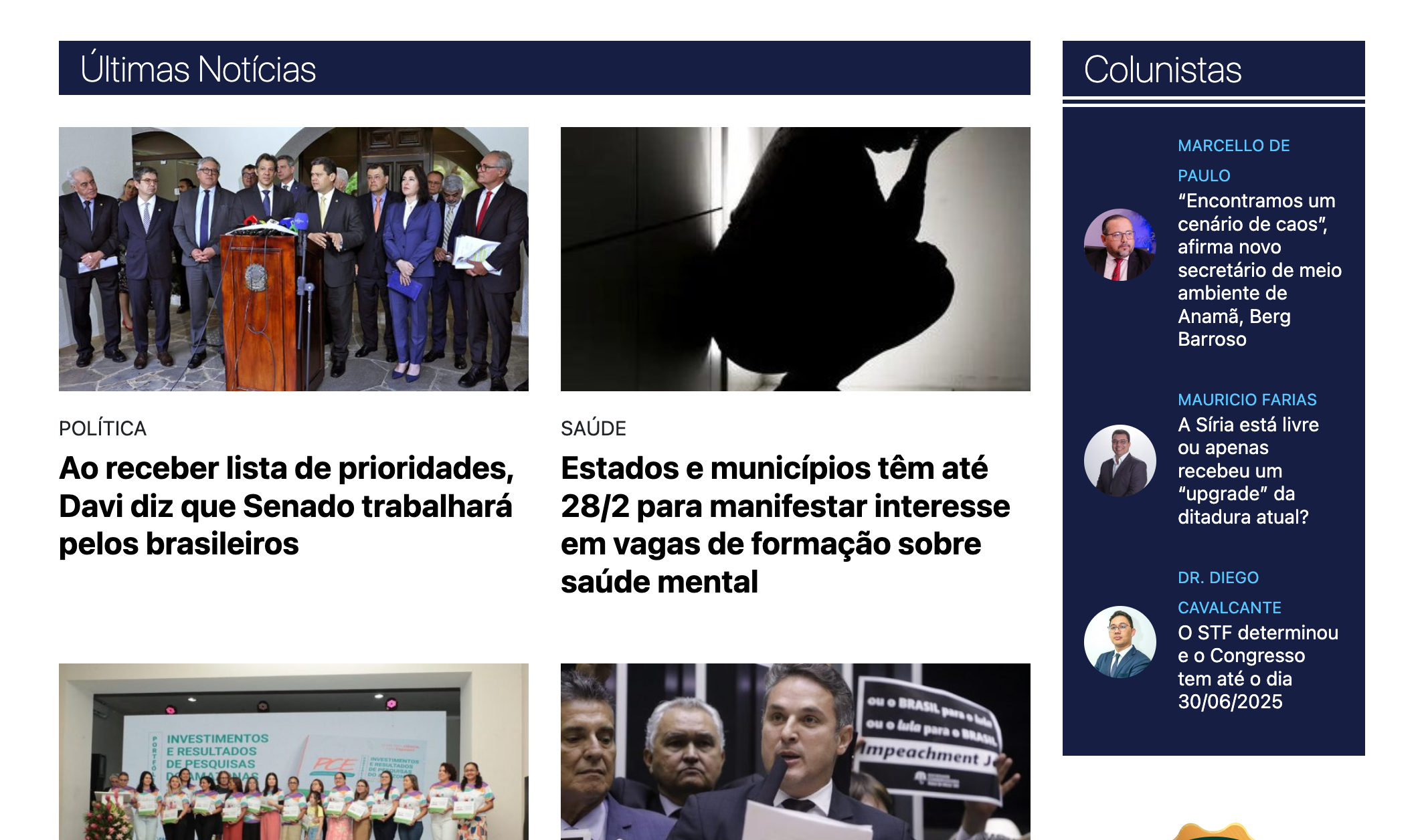 Últimas notícias