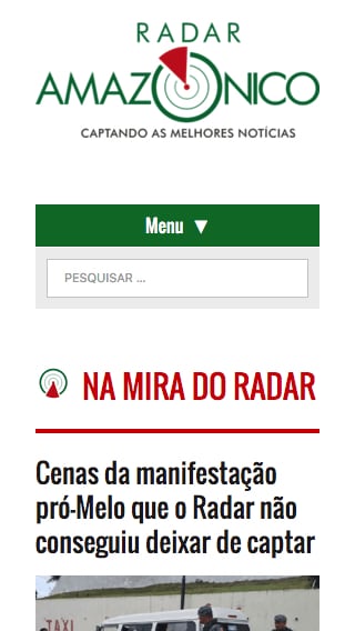 Página Inicial em smartphones
